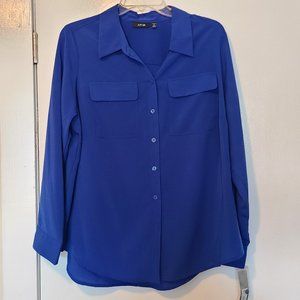 Apt 9 Blue Blouse (Kohls) Size 0X (Plus Size/XXL)